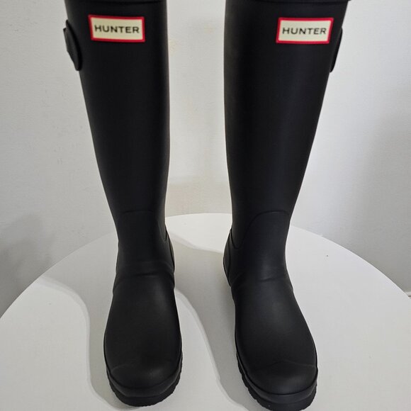 NIB Women's Hunter Original Tall Rain Boots in black, Size 7 - Picture 5 of 16